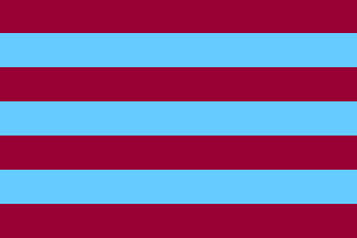[burgundy and pale blue stripes]